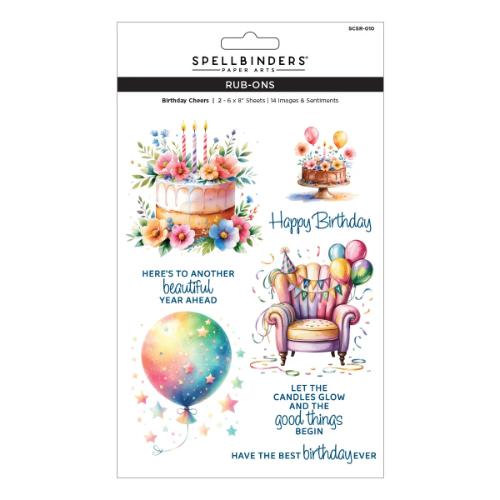 Spellbinders - Birthday Cheers Rub-Ons