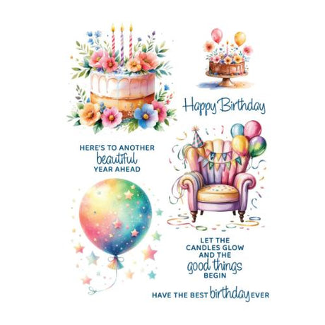 Spellbinders - Birthday Cheers Rub-Ons