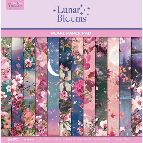 Crafter's Companion Lunar Blooms 12x12 Inch Paper Pad (NG-LB-PAD12) - Postage as per Actual