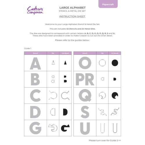 Crafter's Companion Large Stencil & Die Set Large Alphabet (CC-STEN-MD-LARAL) - Postage as per Actual
