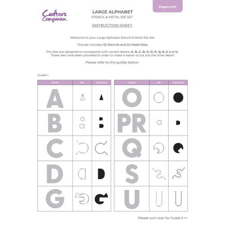 Crafter's Companion Large Stencil & Die Set Large Alphabet (CC-STEN-MD-LARAL) - Postage as per Actual