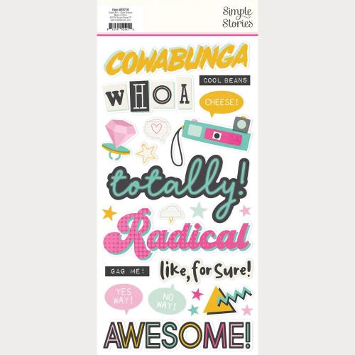 Simple Stories Totally 80's Foam Stickers (26710) - Postage as per Actual