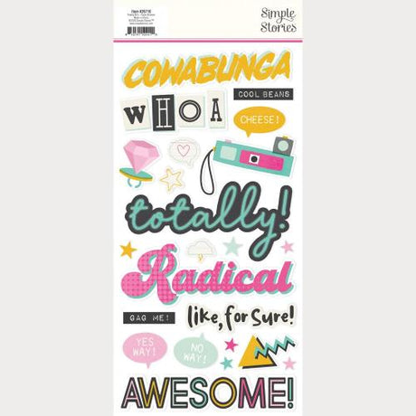 Simple Stories Totally 80's Foam Stickers (26710) - Postage as per Actual