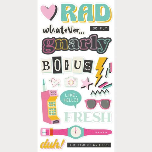 Simple Stories Totally 80's Foam Stickers (26710) - Postage as per Actual