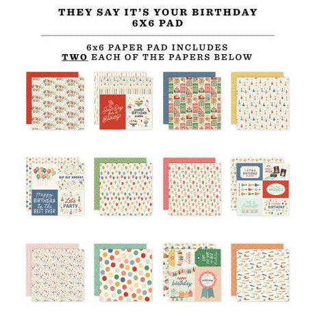 Carta Bella They Say It's Your Birthday 6x6 Inch Paper Pad (CBYS481023)