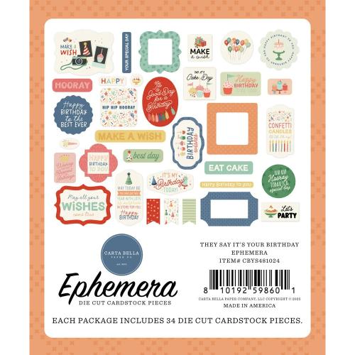 Carta Bella They Say It's Your Birthday Ephemera (CBYS481024)