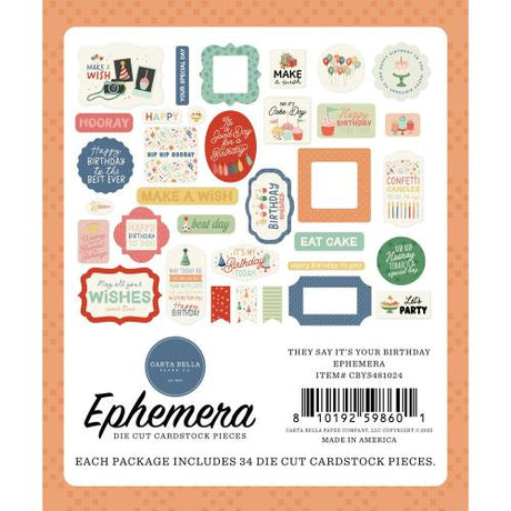 Carta Bella They Say It's Your Birthday Ephemera (CBYS481024)