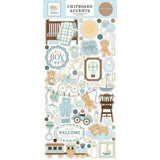 Carta Bella Little Lullabies Baby Boy Chipboard Accents (CBLUB485021) - Postage as per Actual
