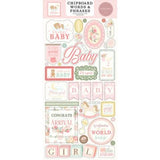 Carta Bella Little Lullabies Baby Girl Chipboard Words & Phrases (CBLUG486022) - Postage as per Actual