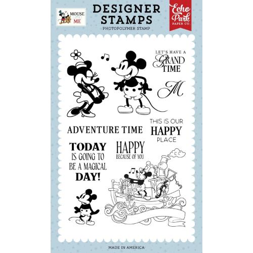 Echo Park Mouse And Me Stamp Set-Retro Mouse Pal