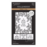 Spellbinders - Brighten Foliage Press Plates + Free Gift Stencil - BetterPress Society May 2026