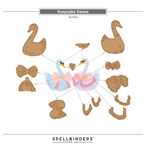 Spellbinders - Keepsake Swans Etched Dies by Frank Garcia