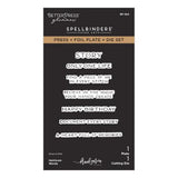 Spellbinders - Heirloom Words Press + Foil Plate & Die Set by Frank Garcia