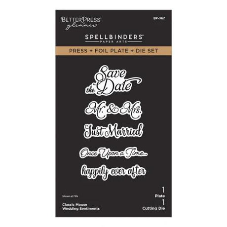 Spellbinders - Classic Mouse Wedding BetterPress Bundle - Postage as per Actual