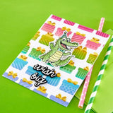 Spellbinders - Snappy Birthday Stamp & Die Bundle by Simon Hurley