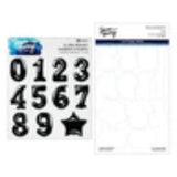 Spellbinders - Number Balloons Cling Rubber Stamp and Die Bundle by Simon Hurley - Postage as per Actual