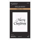 Spellbinders - Upright Italic Merry Christmas Press + Foil Plate by Paul Antonio