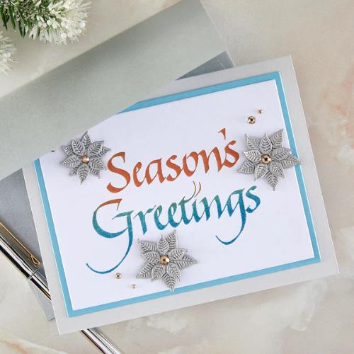 Spellbinders - Upright Italic Season's Greetings Press + Foil Plate by Paul Antonio