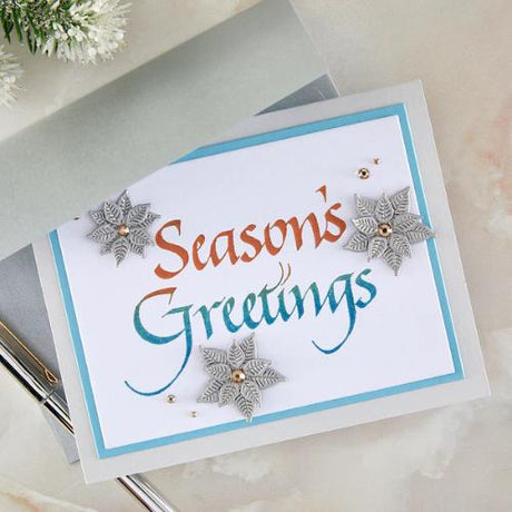 Spellbinders - Upright Italic Season's Greetings Press + Foil Plate by Paul Antonio