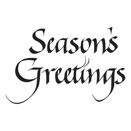 Spellbinders - Upright Italic Season's Greetings Press + Foil Plate by Paul Antonio
