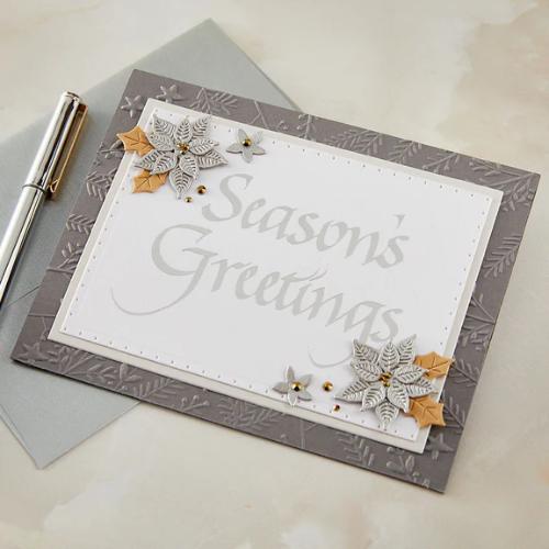 Spellbinders - Upright Italic Season's Greetings Press + Foil Plate by Paul Antonio