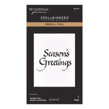 Spellbinders - Upright Italic Season's Greetings Press + Foil Plate by Paul Antonio