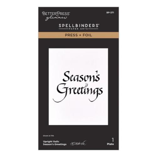 Spellbinders - Upright Italic Holiday Sentiments Press + Foil Bundle by Paul Antonio - Postage as per Actual