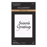 Spellbinders - Upright Italic Holiday Sentiments Press + Foil Bundle by Paul Antonio - Postage as per Actual