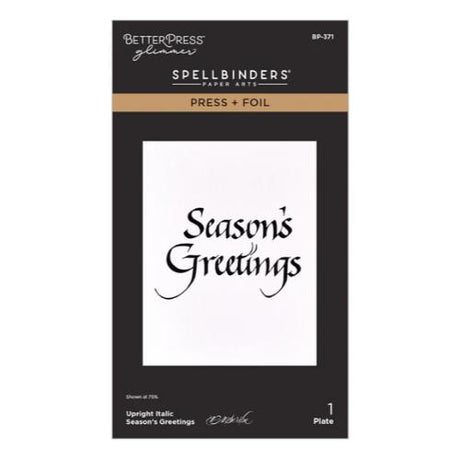 Spellbinders - Upright Italic Holiday Sentiments Press + Foil Bundle by Paul Antonio - Postage as per Actual