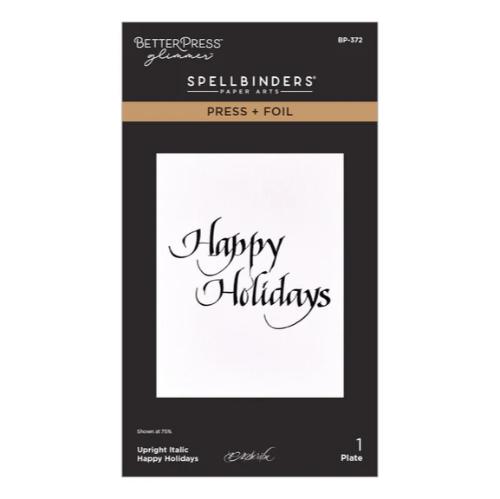 Spellbinders - Upright Italic Holiday Sentiments Press + Foil Bundle by Paul Antonio - Postage as per Actual