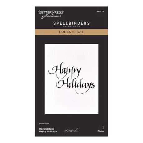 Spellbinders - Upright Italic Holiday Sentiments Press + Foil Bundle by Paul Antonio - Postage as per Actual