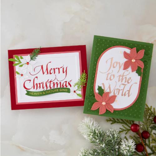 Spellbinders - Upright Italic Holiday Sentiments Press + Foil Bundle by Paul Antonio - Postage as per Actual
