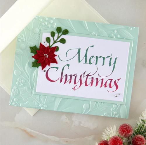 Spellbinders - Upright Italic Holiday Sentiments Press + Foil Bundle by Paul Antonio - Postage as per Actual