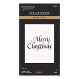 Spellbinders - Upright Italic Holiday Sentiments Press + Foil Bundle by Paul Antonio - Postage as per Actual