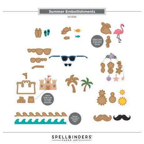 Spellbinders - 3D Felt Décor Summer I Want It All! Bundle by Sandi MacIver - Postage as per Actual