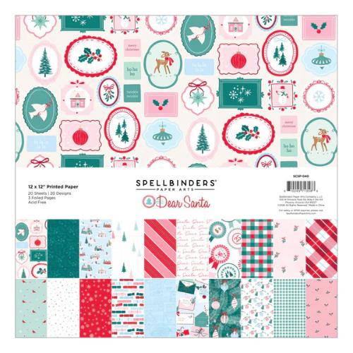 Spellbinders - Dear Santa 12" x 12" Paper Pack - Postage as per Actual