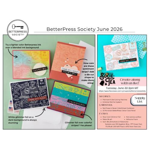 Spellbinders - Delivering Wishes Press Plate & Die Set - BetterPress Society June 2026