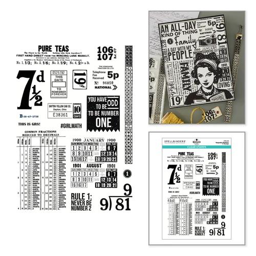 Spellbinders Keepsake Numbers Clear Stamp Set by Esther Glas
