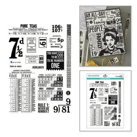 Spellbinders Keepsake Numbers Clear Stamp Set by Esther Glas