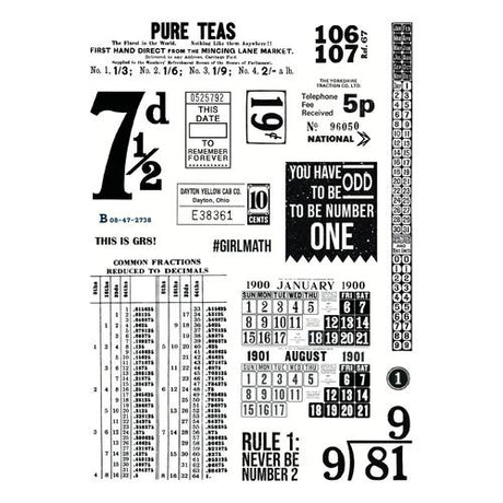 Spellbinders Keepsake Numbers Clear Stamp Set by Esther Glas