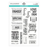 Spellbinders Family & Friends Clear Stamp Set by Esther Glas