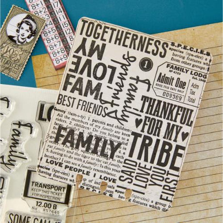 Spellbinders Family & Friends Clear Stamp Set by Esther Glas