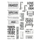 Spellbinders Family & Friends Clear Stamp Set by Esther Glas