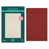 Spellbinders - Number Field 3D Embossing Folder by Esther Glas