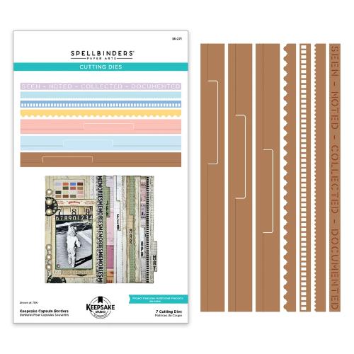 Spellbinders - Keepsake Capsule Borders Etched Dies by Esther Glas