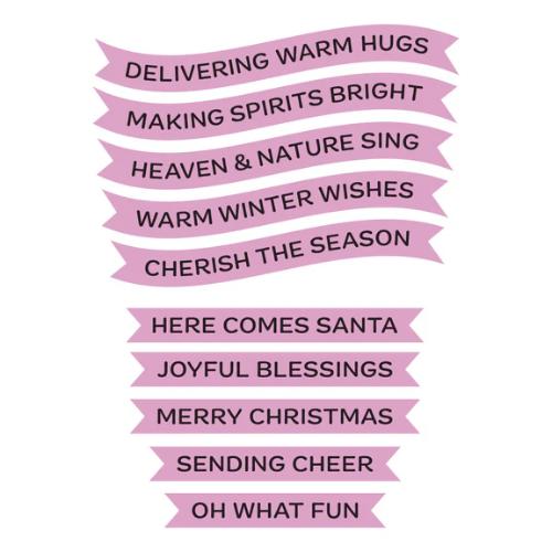 Spellbinders - Holiday Banner Greetings Press + Foil Plate & Die Set