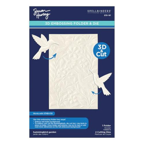 Spellbinders - Hummingbird Garden 3D Folder and Stencil Bundle by Simon Hurley
