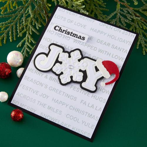 Spellbinders - Snowflake Kisses Sentiments Press + Foil Plate & Die Set by Lisa Horton