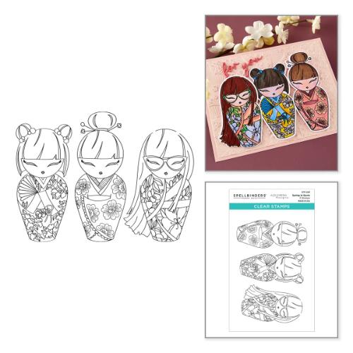 Spellbinders - Spring in Kyoto Clear Stamp Set by Alex Syberia