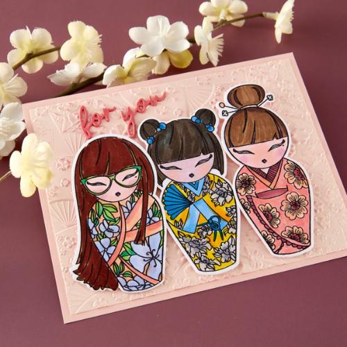 Spellbinders - Spring in Kyoto Clear Stamp Set by Alex Syberia